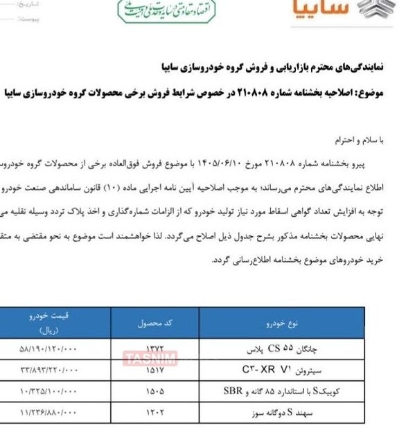 محصولات ایران خودرو و سایپا باز هم گران شد