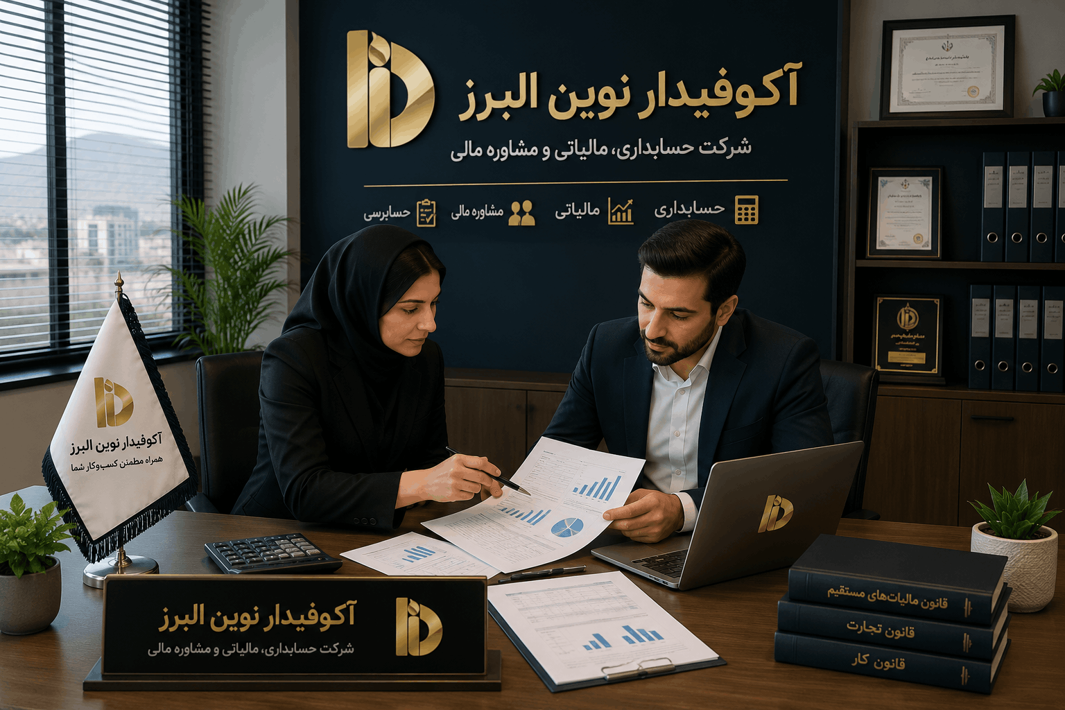 بررسی گزارش‌های مالی شرکت توسط مدیر و حسابدار