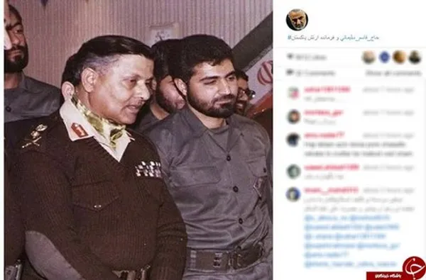 سردار قاسم سلیمانی با فرمانده ارتش پاکستان