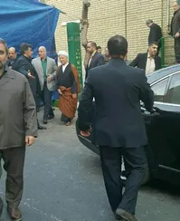 عکس/حضور هاشمی در مراسم ترحیم آیت‌الله موسوی اردبیلی
