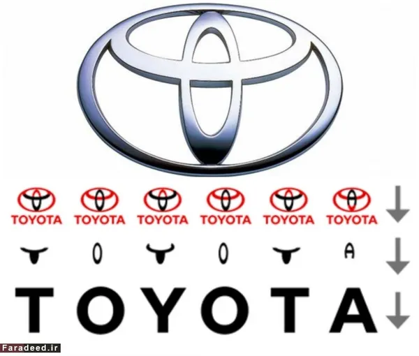 Toyota

بسیاری از افراد لوگوی تویوتا را همانند یک کابوی با کلاه کابویی می&zwnj;دانند. اما درواقع نشان&zwnj;دهنده دهانه سوزن و نخی است که از آن رد شده است. این لوگو به گذشته شرکت اشاره دارد که تولیدکننده ماشین&zwnj;آلات بافندگی بود. درعین&zwnj;حال، بخش&zwnj;های مختلف لوگو حروف نام شرکت را نشان می&zwnj;دهند.