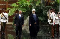 استقبال رسمی رئیس جمهوری کوبا از دکتر روحانی
