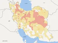 نقشه پراکندگی کرونا در کشور/ در کدام شهر‌ها وضعیت قرمز است