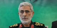 حضور سردار قاآنی در مراسم تشییع پیکر شهدا
