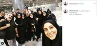 عکس| شقایق فراهانی و پیام دهکری در راهِ اربعین