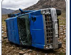 واژگونی نیسان با ۱۸ سرنشین در مراغه