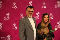 تصویر/مهدی فخیم‌زاده و همسرش در مراسم افتتاحیه جشنواره فیلم فجر