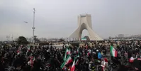 عکس| حضور روحانی، واعظی و آذری جهرمی در راهپیمایی ۲۲ بهمن