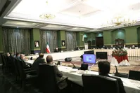 تصاویر| فاصله روحانی و واعظی تحت تاثیر کرونا