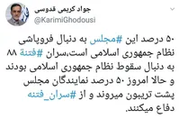۵۰ درصد مجلس به دنبال فروپاشی نظام؟| چرا قوه قضائیه مستندات کریمی‌قدوسی را مطالبه نمی‌کند؟