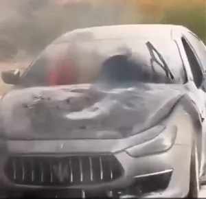 آتش‌سوزی خودروی لوکس در جاده مرند-جلفا

 
