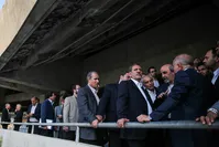 همزمان با گل ایران به ازبکستان/جهانگیری وارد ورزشگاه آزادی شد+عکس