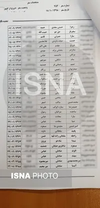 اسامی مسافران هواپیمای اوکراینی