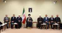 تصاویر/ دیدار رئیس‌جمهور و اعضای هیأت دولت با رهبر انقلاب