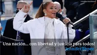 عکس| جنیفر لوپز در مراسم تحلیف جو بایدن چه خواند؟
