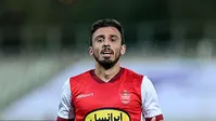 عکس| ستاره پرسپولیس پایش را گچ گرفت