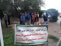 اعتراض کارگران «قطار شهری اهواز» به دومین روز رسید+عکس